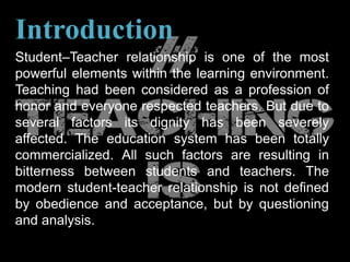 Student teacher relationship | PPTX