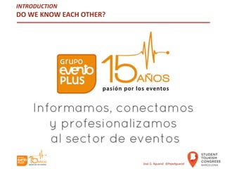 INTRODUCTION
DO WE KNOW EACH OTHER?
José G. Aguarod @PepeAguarod
 