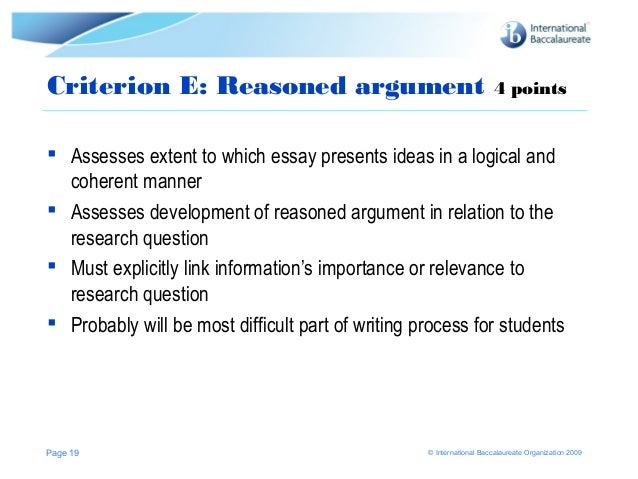 extended essay marking criteria geography