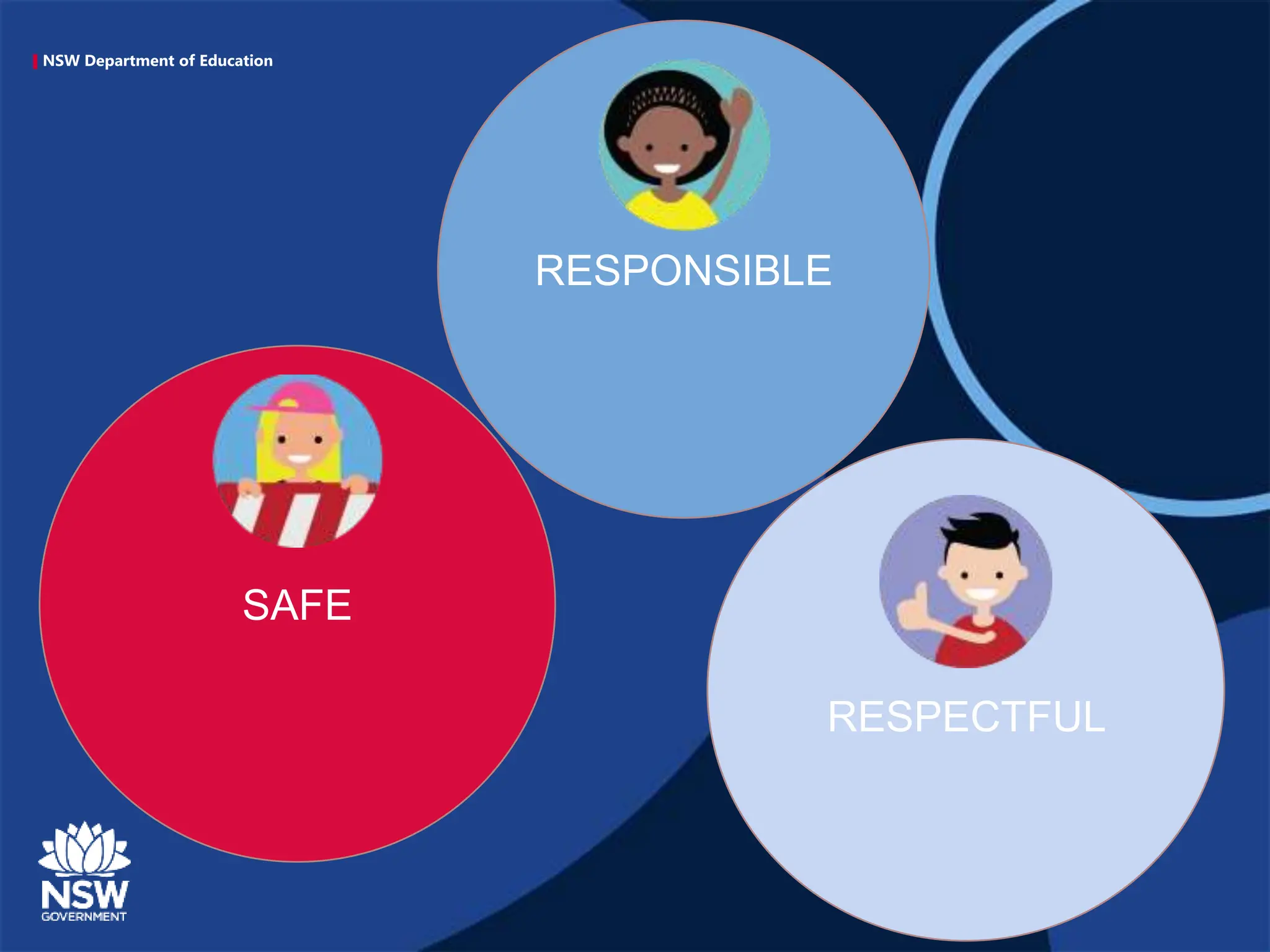 NSW Department of Education
SAFE
RESPONSIBLE
RESPECTFUL
 