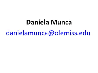 Daniela Munca [email_address]   