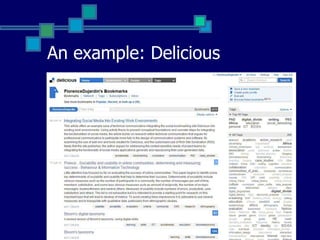 An example: Delicious