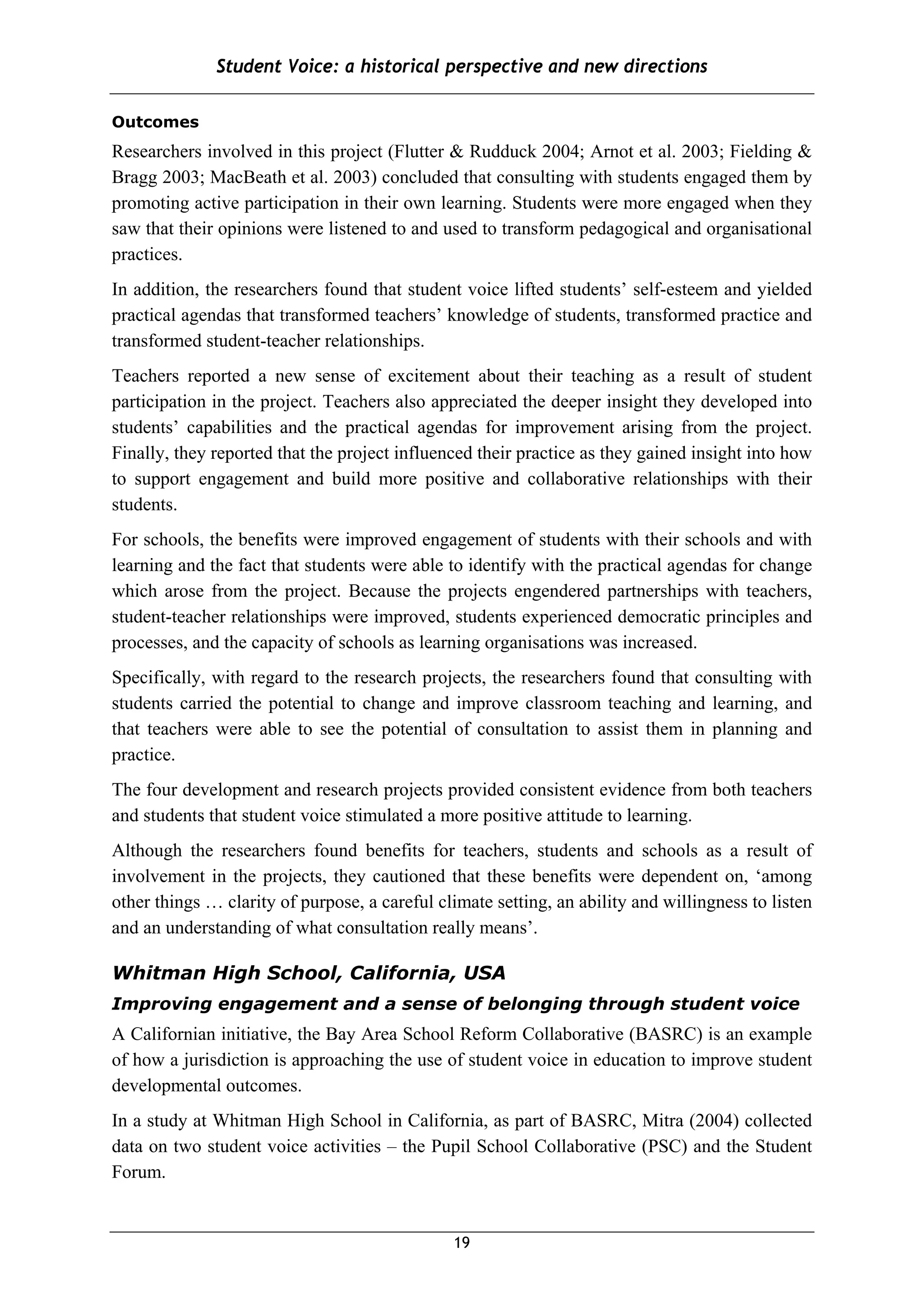 Student voice report | PDF | Secondary Education | Education