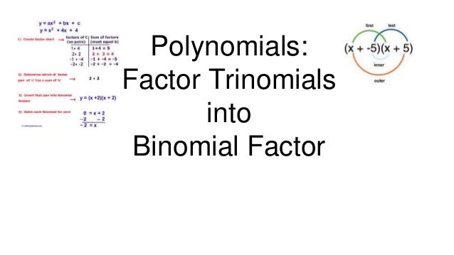 how to factor a binomial