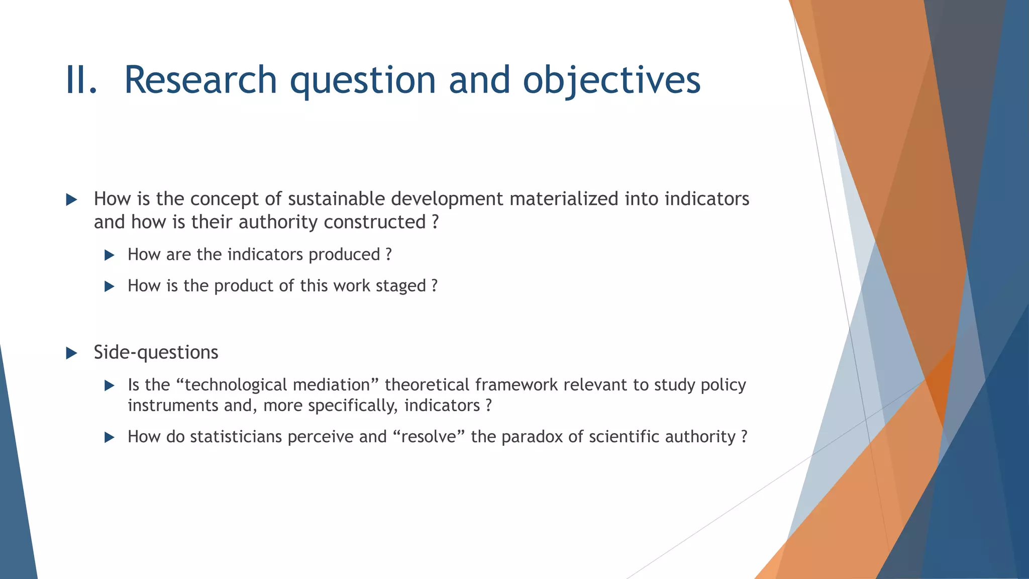 What indicators do: thesis proposal | PPTX