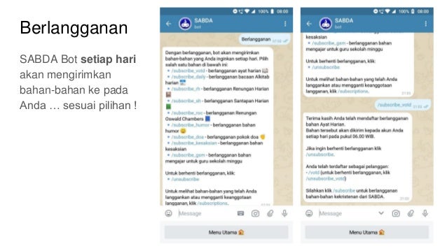 Berlangganan
SABDA Bot setiap hari
akan mengirimkan
bahan-bahan ke pada
Anda … sesuai pilihan !
 