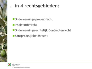 7… in 4 rechtsgebieden:Ondernemings(proces)recht