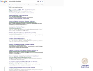 SEO och marknadsföring på webben, exemplet Lunds universitet