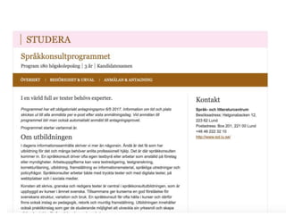 SEO och marknadsföring på webben, exemplet Lunds universitet