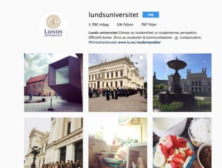 SEO och marknadsföring på webben, exemplet Lunds universitet