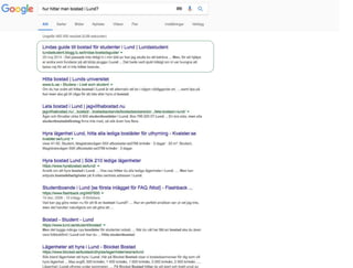 SEO och marknadsföring på webben, exemplet Lunds universitet