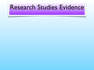 Research Studies Evidence

 