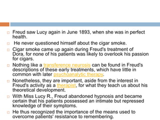 Sexual etiology of neurosisAt this time Freud was greatly excited by his discovery of the sexual etiology of neurosis, but was unable to convince Josef Breuer of its validity. He also introduced the theory of the "hysterical proton pseudo," a primal sexual scene that has been overlooked and whose memory is reawakened by a recent sensation. As Freud noted, this resembled resembled what "Charcot liked to describe . . . as the 'period of psychical working-out"' (p. 134), which separated the trauma from the appearance of symptoms. 