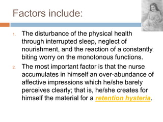 The patient was free from pain when Freud began his work, but as soon as he evoked some recollection, she at first reported some pain and then winced and placed her hand on the painful area.This awakened pain remained constant as long as the patient was dominated by the recollection, reaching its height when she was about to utter the essential and critical part and disappeared with the last words of the statement. 