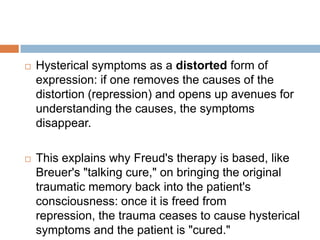  Example 1:A very sick child finally fell asleep. The mother exerted all her will power to make no noise to awaken it, because she resolved to do so, she emitted a clicking sound with her tongue. This was later repeated on another occasion when she wished to be absolutely quiet and developed into a tic, which in the form of tongue clicking accompanied every excitement for years.