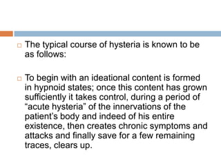 This explains why Freud's therapy is based, like Breuer's "talking cure," on bringing the original traumatic memory back into the patient's consciousness: once it is freed from repression, the trauma ceases to cause hysterical symptoms and the patient is "cured."“Memories correspond to traumas which were not sufficiently ab-reacted and on closer investigation of the reasons for the hindrances, we can find at least two series of determinants through which the reaction to the trauma was omitted.”