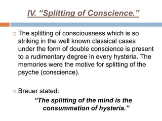 The attack then occurs spontaneously as memories tend to occur to us but it can be provoked, just as every memory can be awakened , according to the law of association.The attack is provoked through either through stimulation of the HYSTERIOGENIC ZONE or through a similar experience that is a reminiscent of the pathogenic experience.