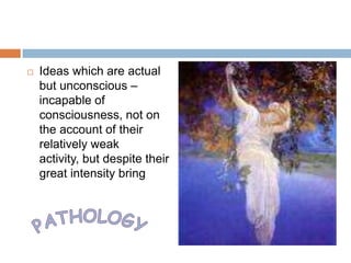 Auto-suggestionAuto-hypnoid state can give rise to “complicated and irrational symbolic relationship between the causative and the pathological phenomena.”The indiscrimination of the same frequency permits the origin of auto-suggestion.