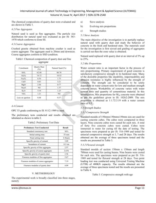 Studies on quarry dust as partial replacement of fine aggregates in ...