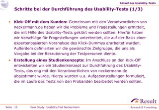 Fallstudie: Usability-Test im Labor (neckermann.de)