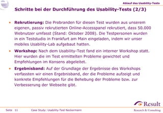 Fallstudie: Usability-Test im Labor (neckermann.de)