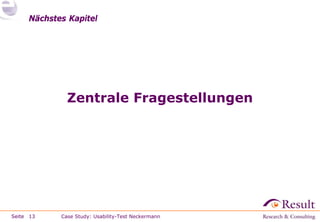 Fallstudie: Usability-Test im Labor (neckermann.de)