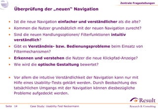 Fallstudie: Usability-Test im Labor (neckermann.de)