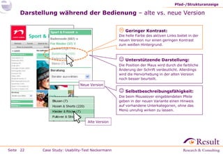 Fallstudie: Usability-Test im Labor (neckermann.de)
