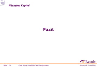 Fallstudie: Usability-Test im Labor (neckermann.de)