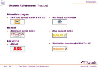 Fallstudie: Usability-Test im Labor (neckermann.de)