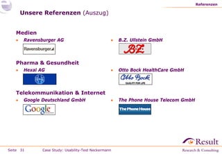 Fallstudie: Usability-Test im Labor (neckermann.de)