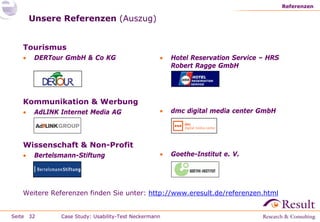 Fallstudie: Usability-Test im Labor (neckermann.de)