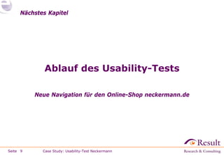 Fallstudie: Usability-Test im Labor (neckermann.de)