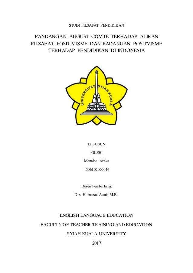 Studi Filsafat Pendidikan Positivisme