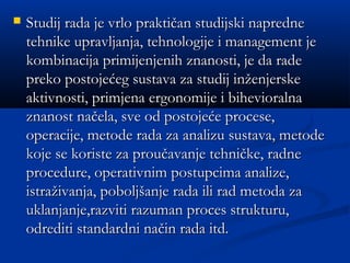 Metod Rada Studij rada | PPT