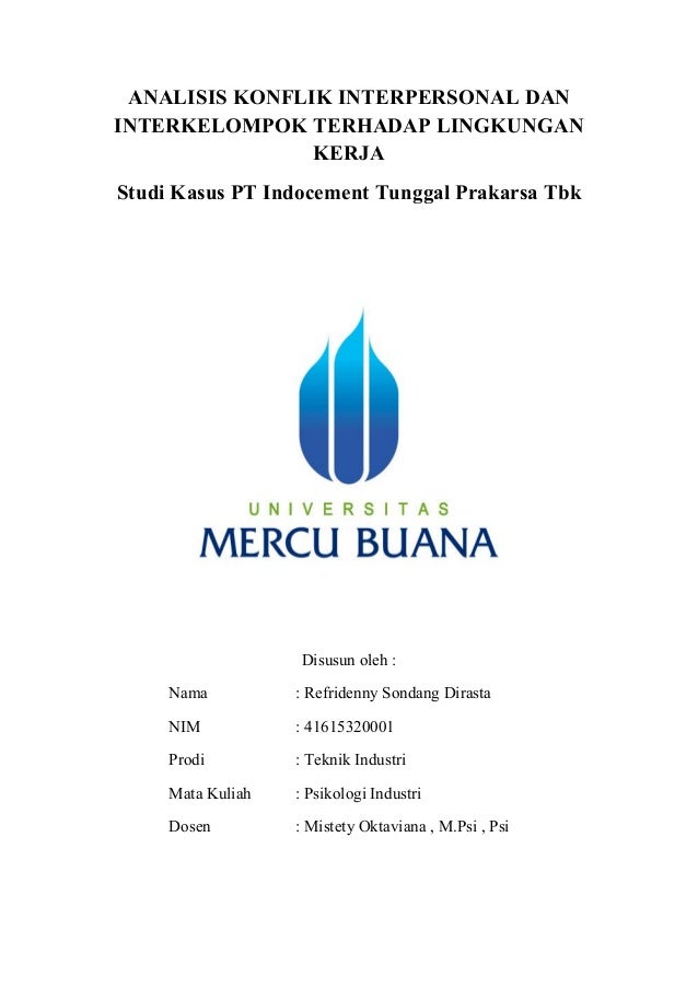 Studi Kasus Konflik Lingkungan Kerja Studi Kasus Konflik Lingkungan Kerja