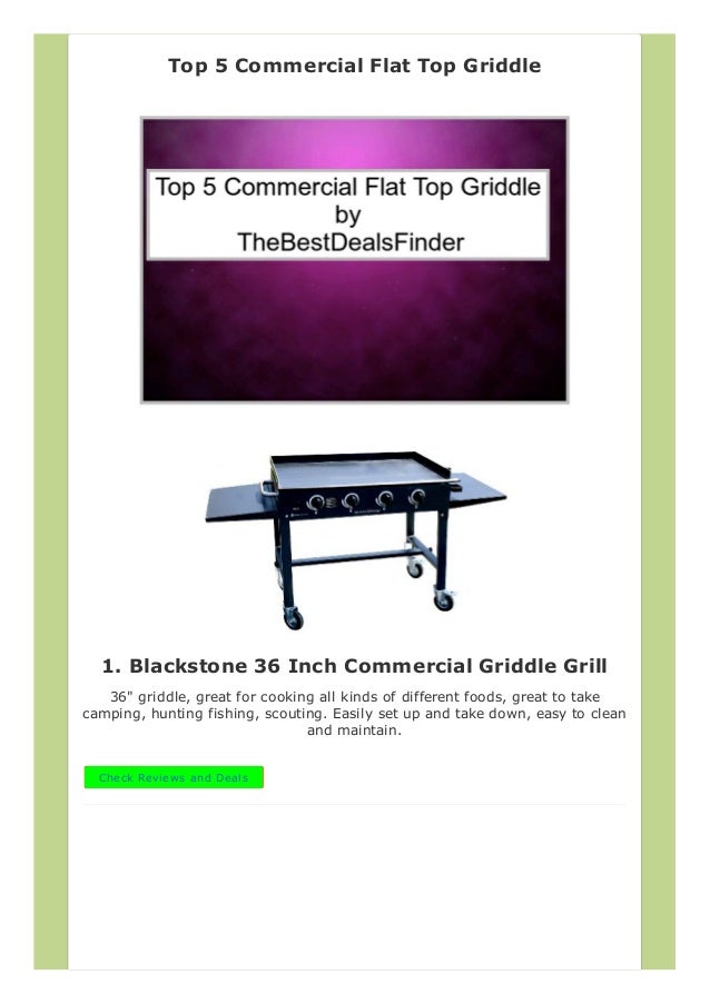 Top 5 Commercial Flat Top Griddle
