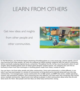 Lessons about Community from Studio Ghibli - with notes Slide 14