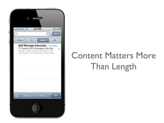 Content Matters More
    Than Length	

 