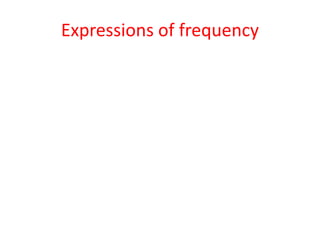 Expressions of frequency
 