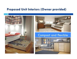 Compact and flexible
Proposed Unit Interiors (Owner provided)
 