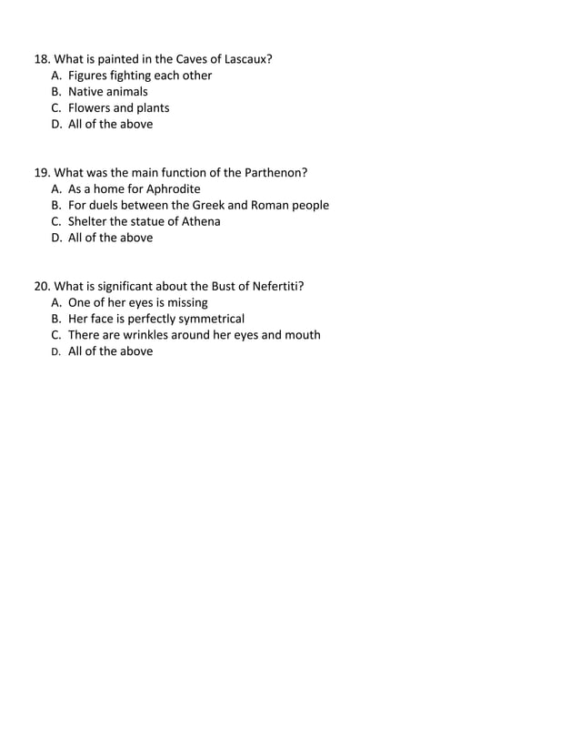 Studio arthistoryquizquestions PDF
