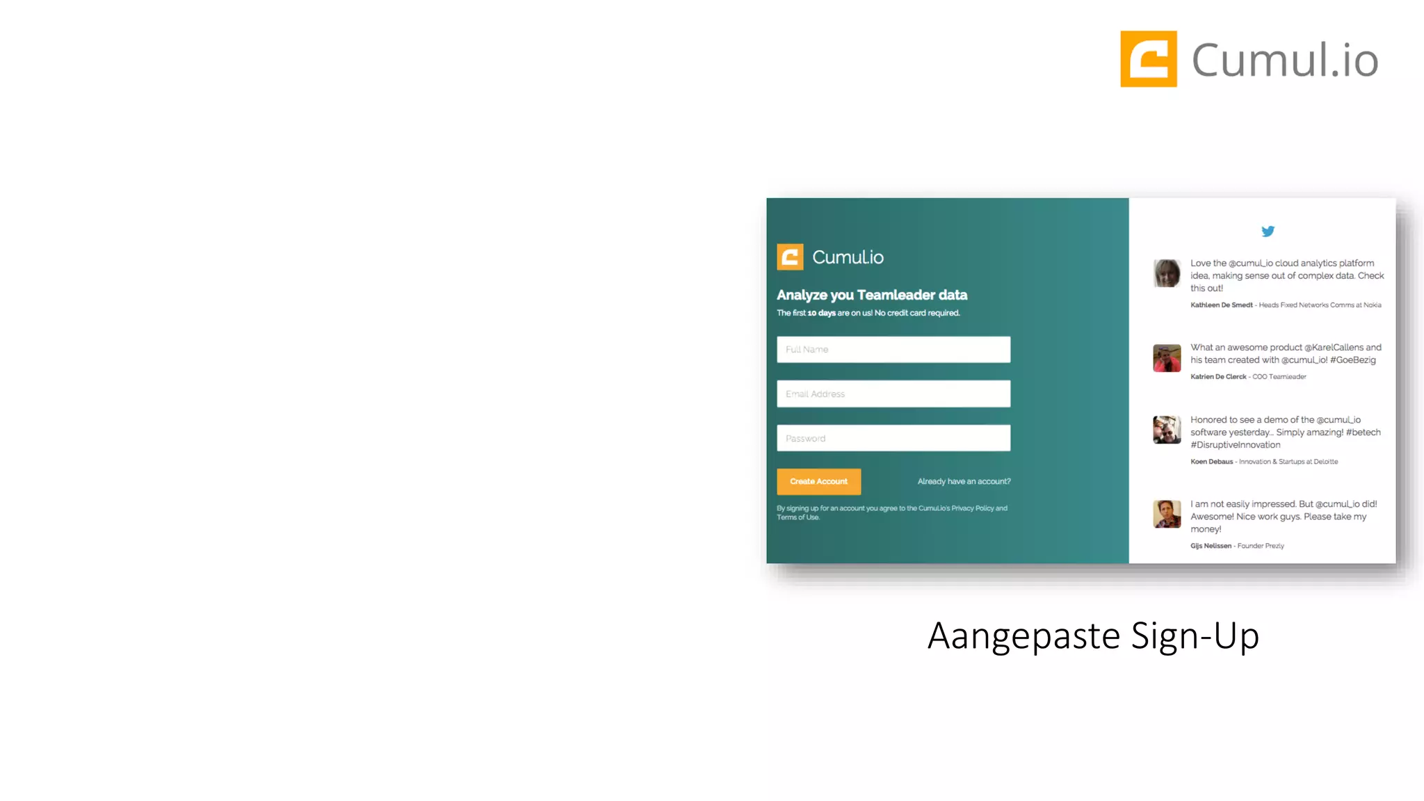 Aangepaste Sign-Up
 