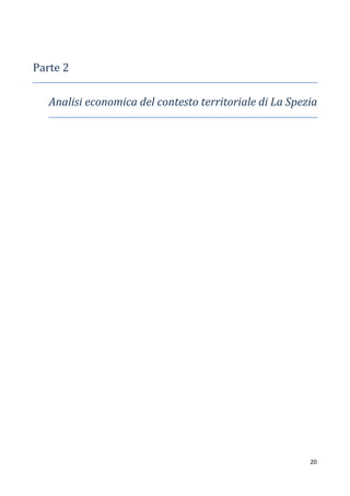 20
Parte 2
Analisi economica del contesto territoriale di La Spezia
 
