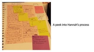 A peek into Hannah’s process
 