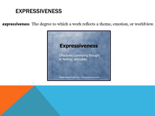 EXPRESSIVENESS
 