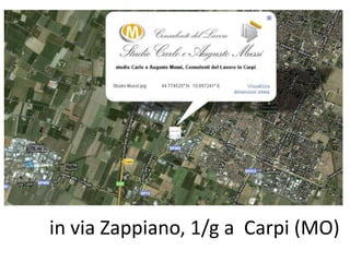 in via Zappiano, 1/g a  Carpi (MO)