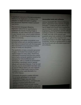 Studios and digital  animation