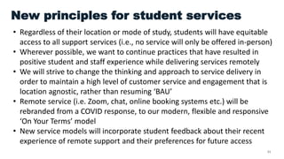Students First 2020 - Embracing and effectively leveraging online student support at an institutional level