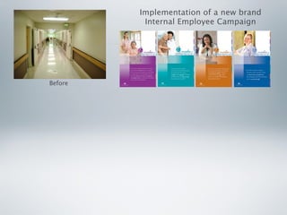 Implementation of a new brand
          Internal Employee Campaign




Before
 